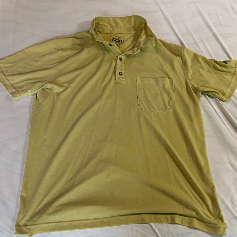 Stio Men's Yellow Polo Shirt
